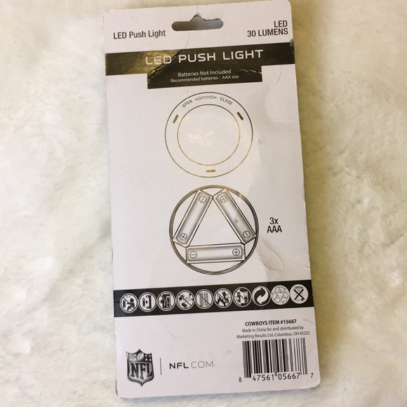 Cowboys Led Push Light - Picture 2 of 2